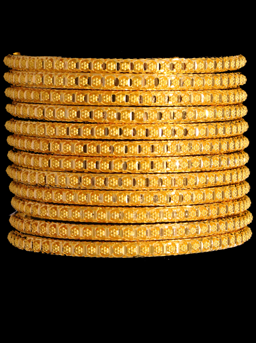 22K Gold Bangle Set (S)