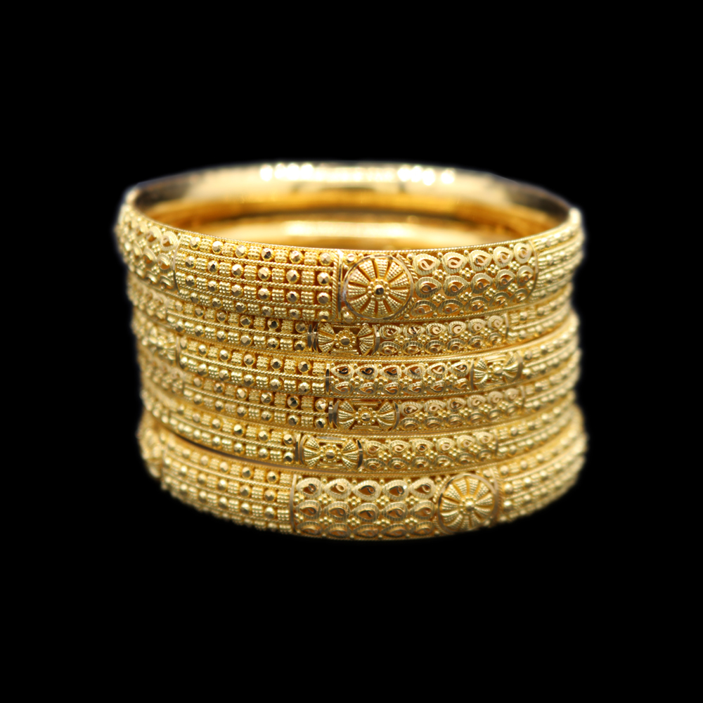 22K Gold Bangle Set (S) 