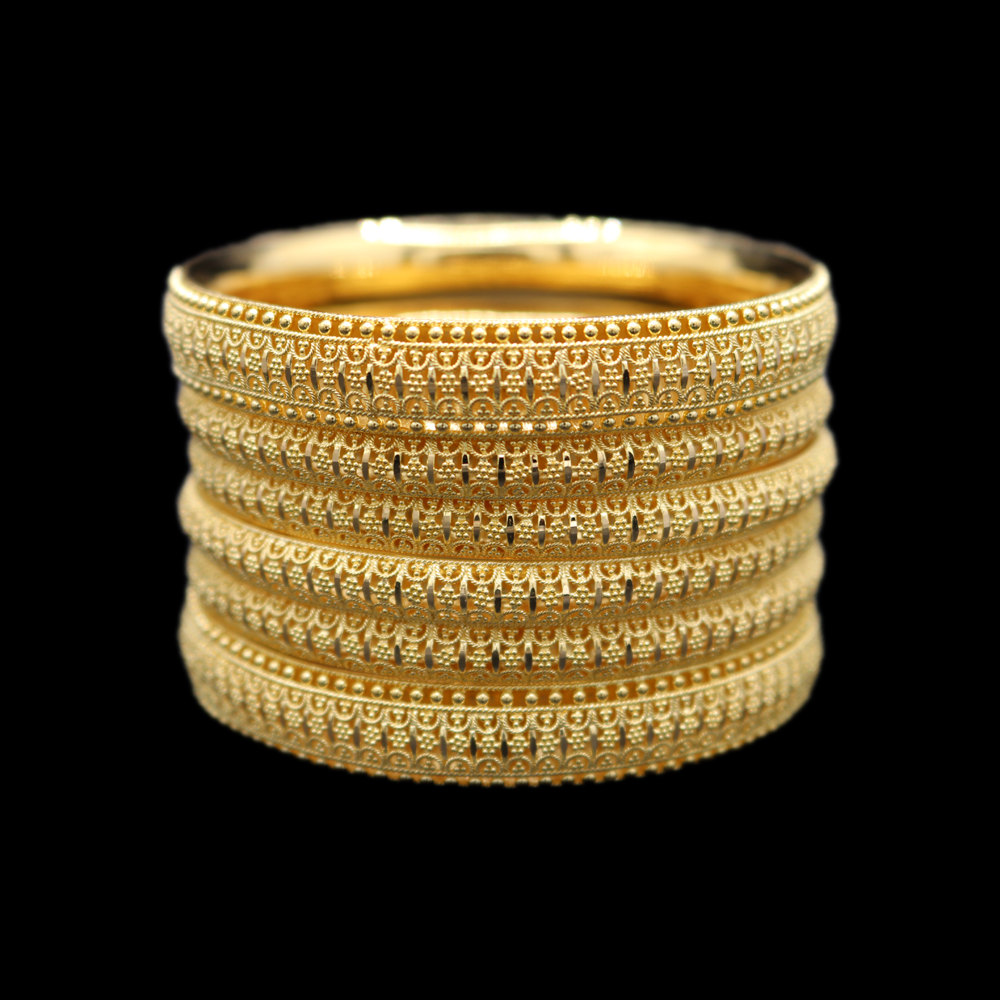 22K Gold Bangle Set (S) 