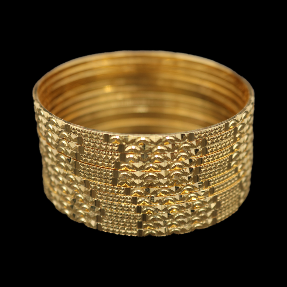 22K Gold Bangle Set (S)