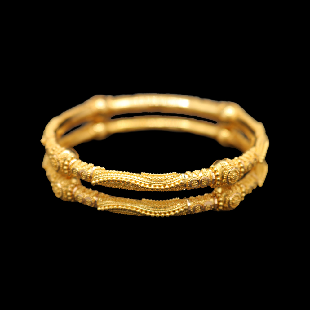 22K Gold Bangle Set (S)