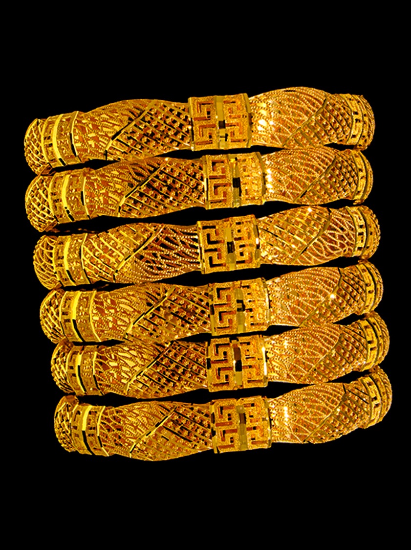 21K Gold Bangle Set (XL)