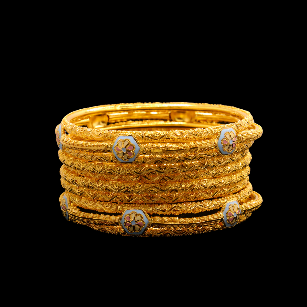 22K Gold Bangle Set (M)
