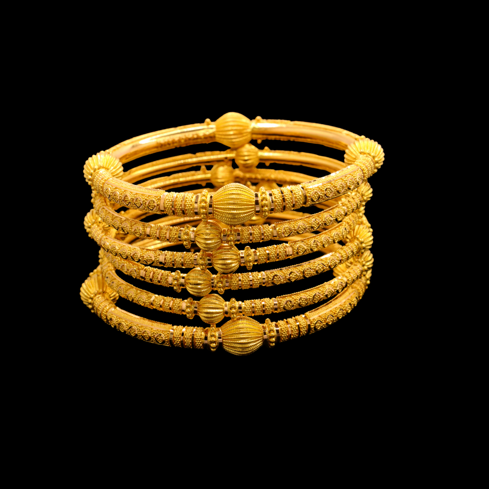 22K Gold Bangle Set (S)