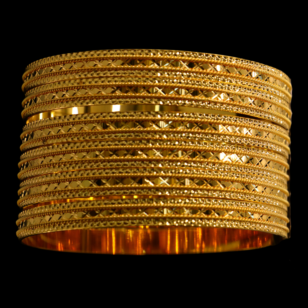 21K Gold Bangle Set (L)