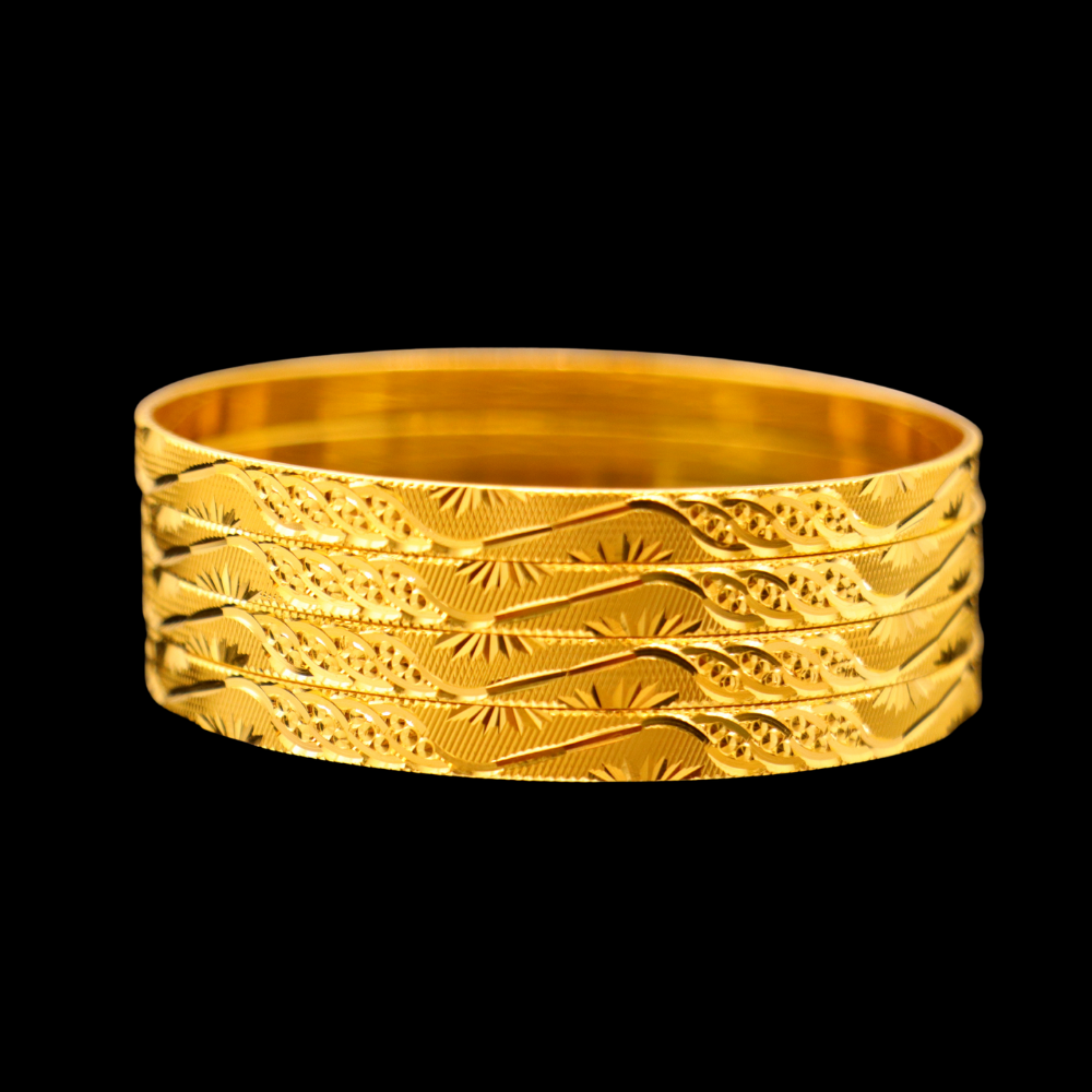 22K Gold Bangle Set (XS)   