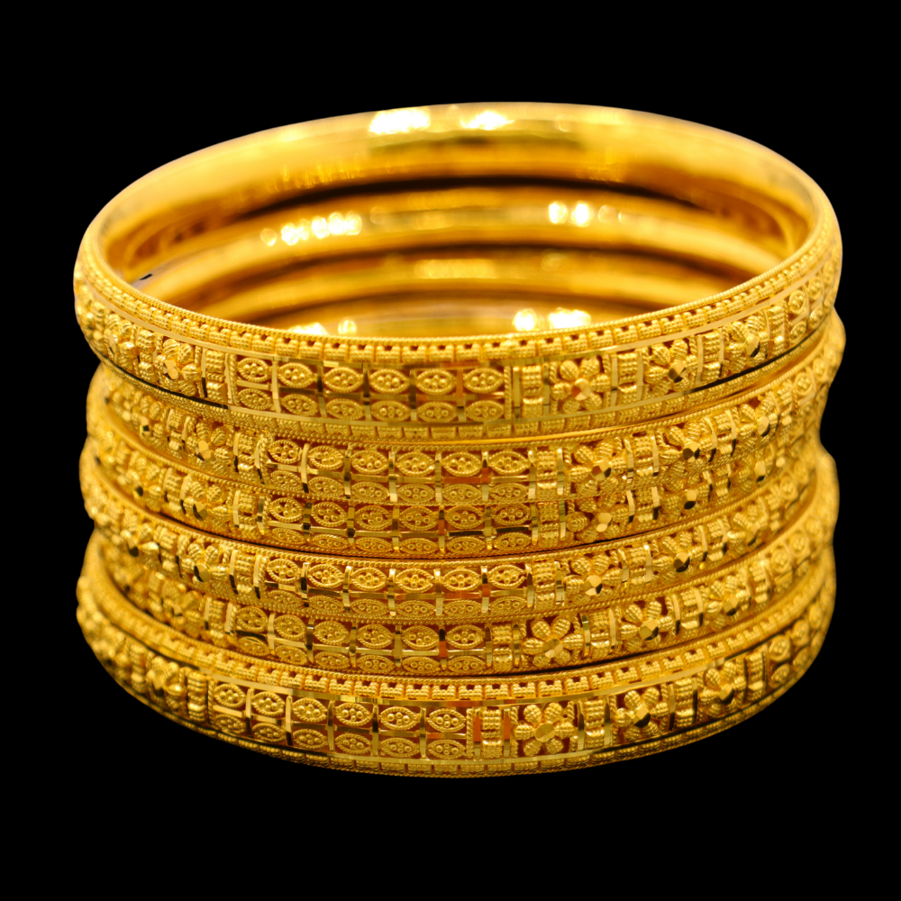 22K Gold Bangle Set (S)