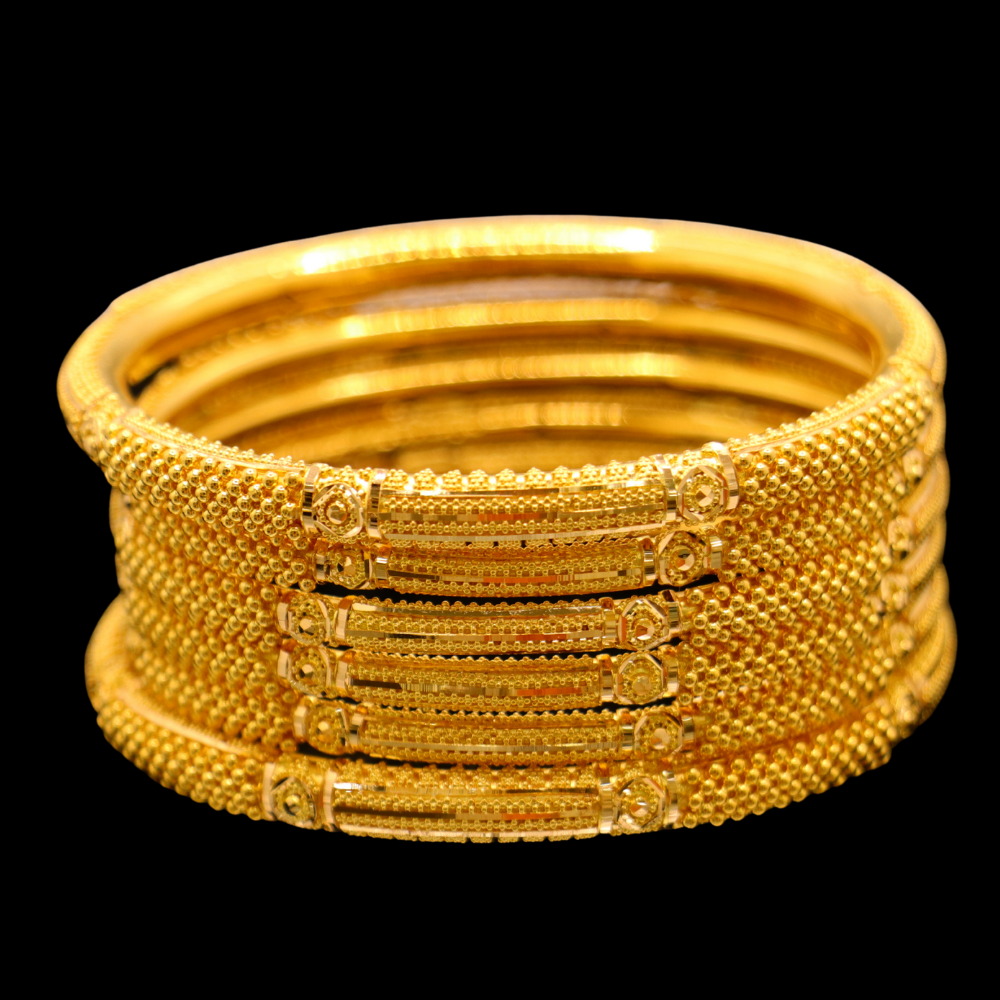 22K Gold Bangle Set (XS)