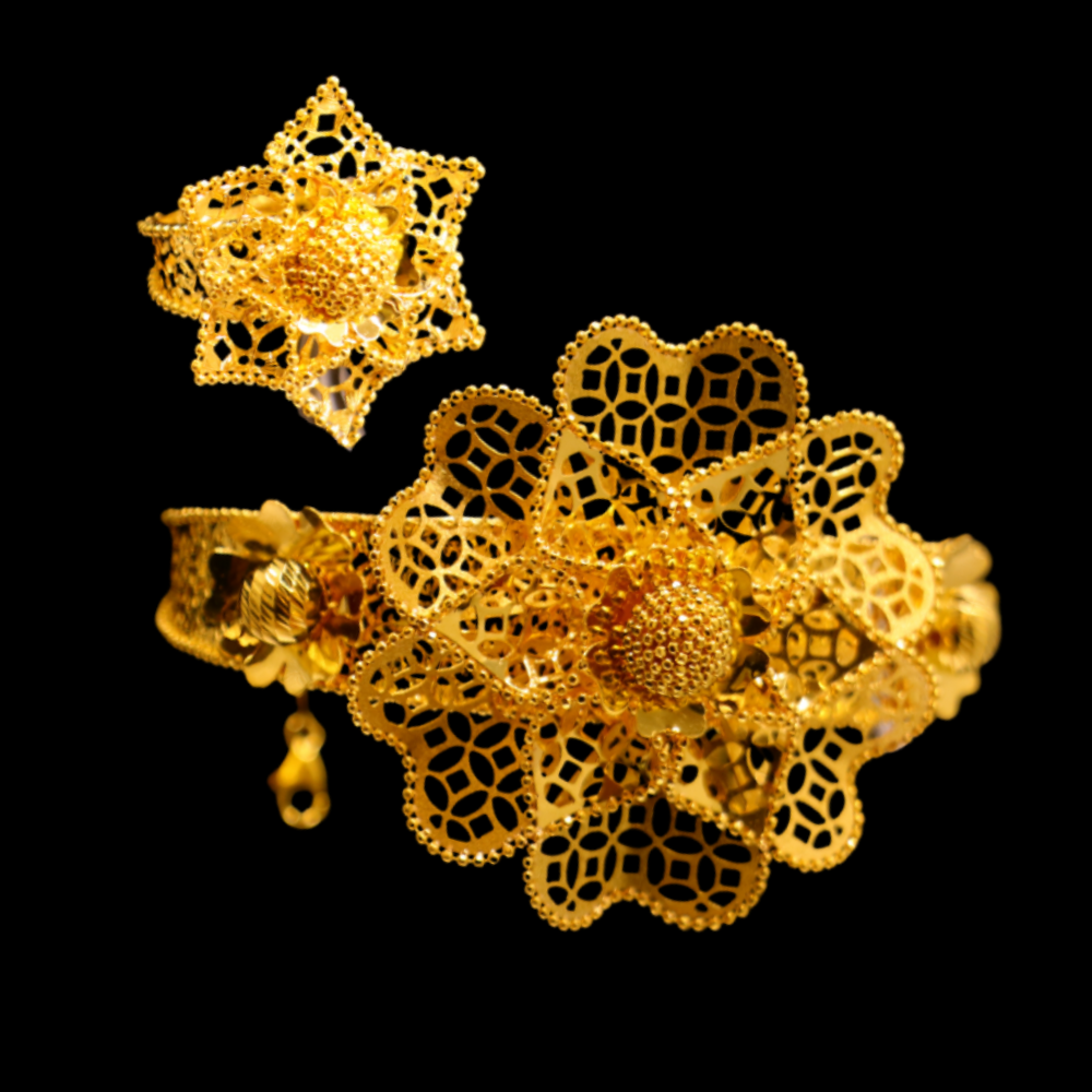 21K Gold Bangle Ring 