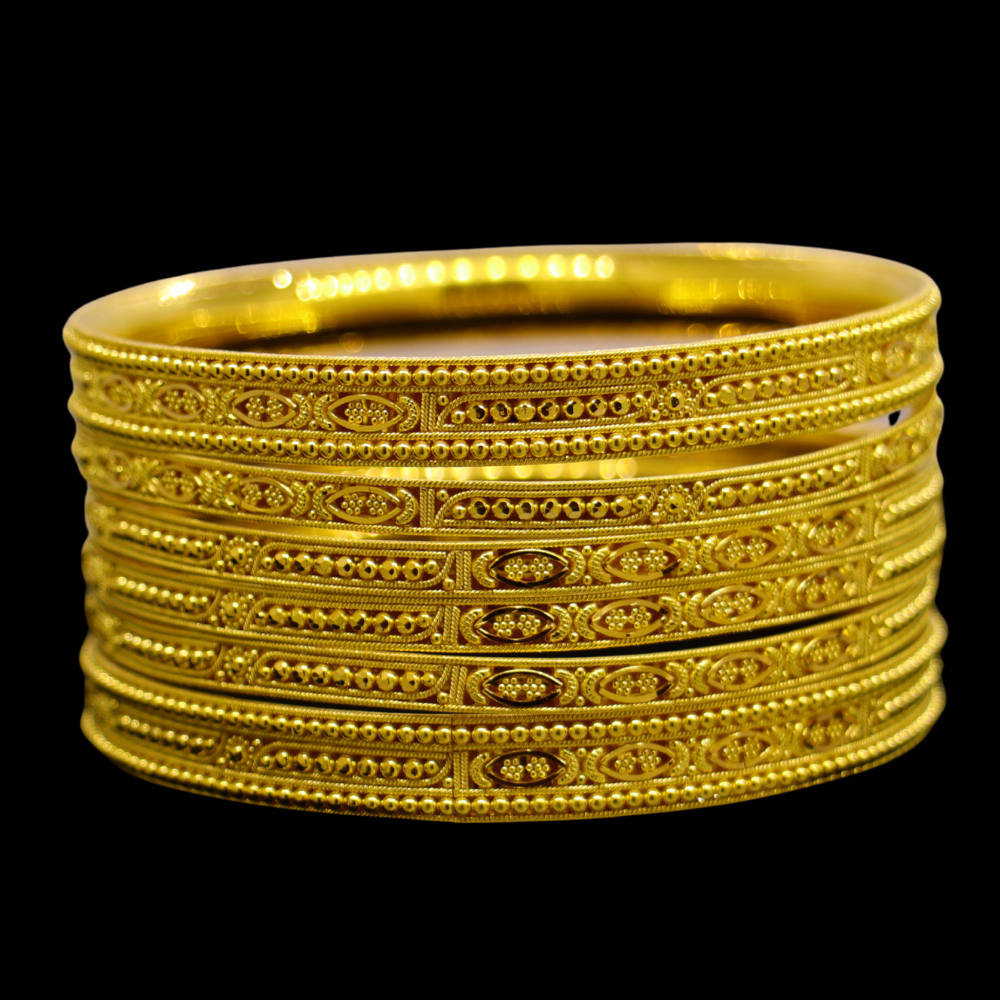 22K Gold Bangle Set (S)