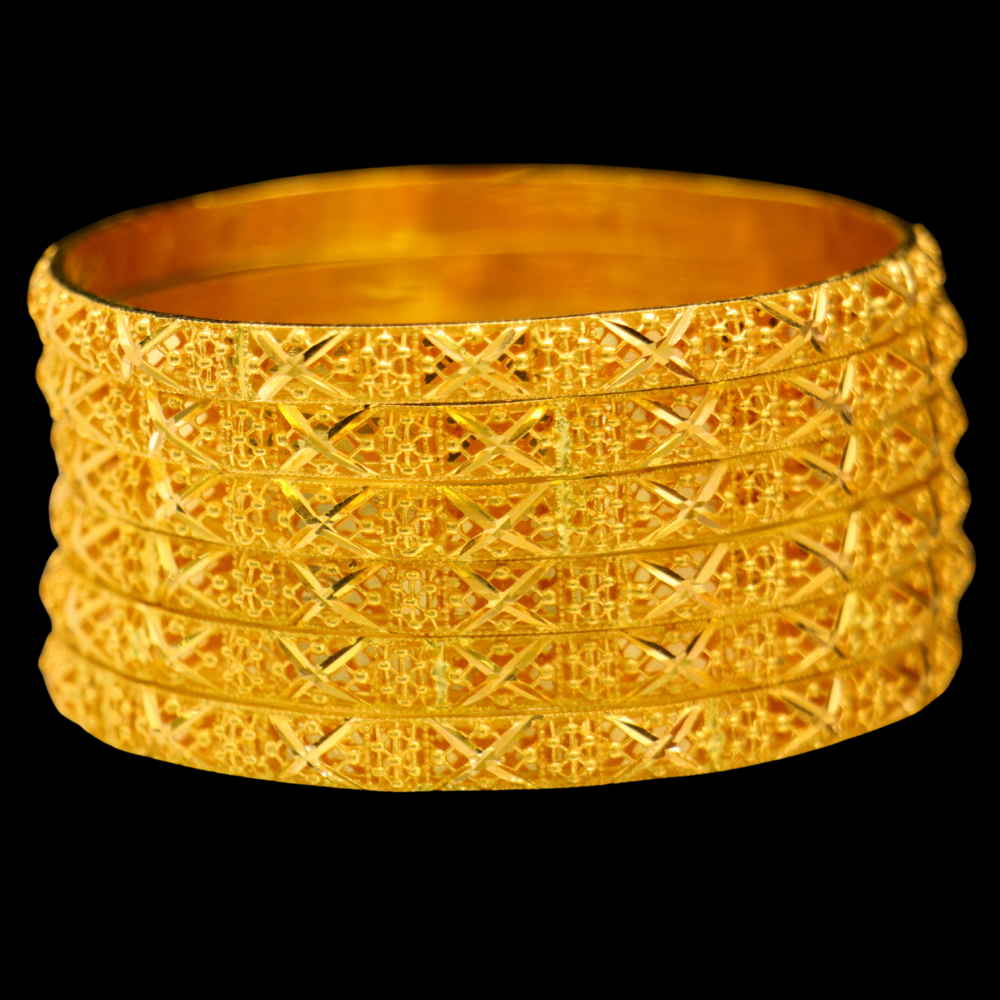 21K Gold Bangle Set (S)