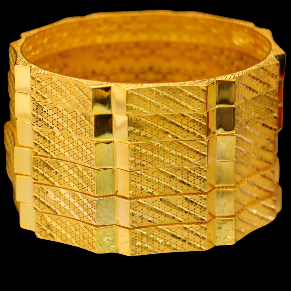 18K Gold Bangle Set (S)