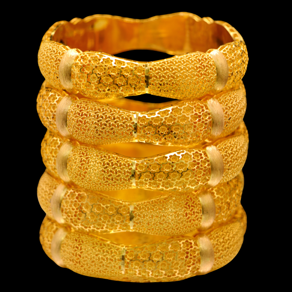 21K Gold Bangle Set (L)