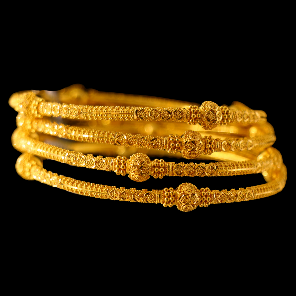 22K Gold Bangle Set (M)