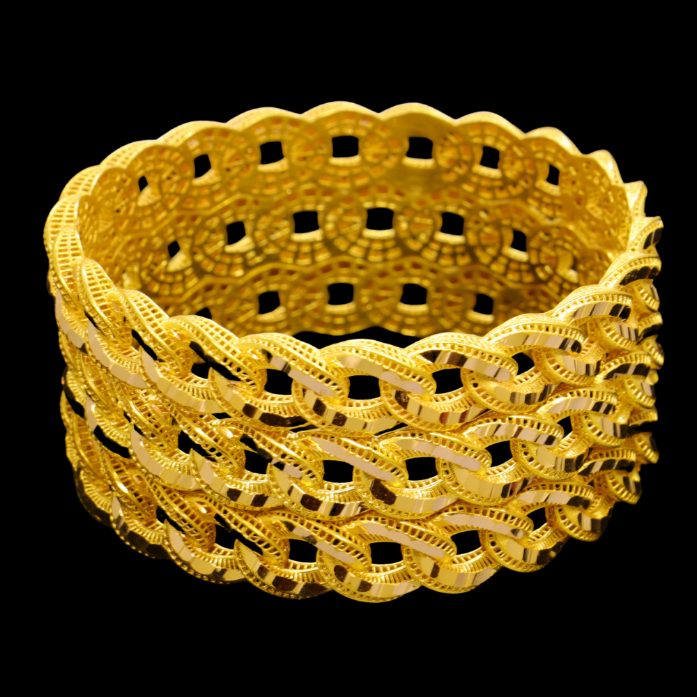 21K Gold Bangle Set (S)